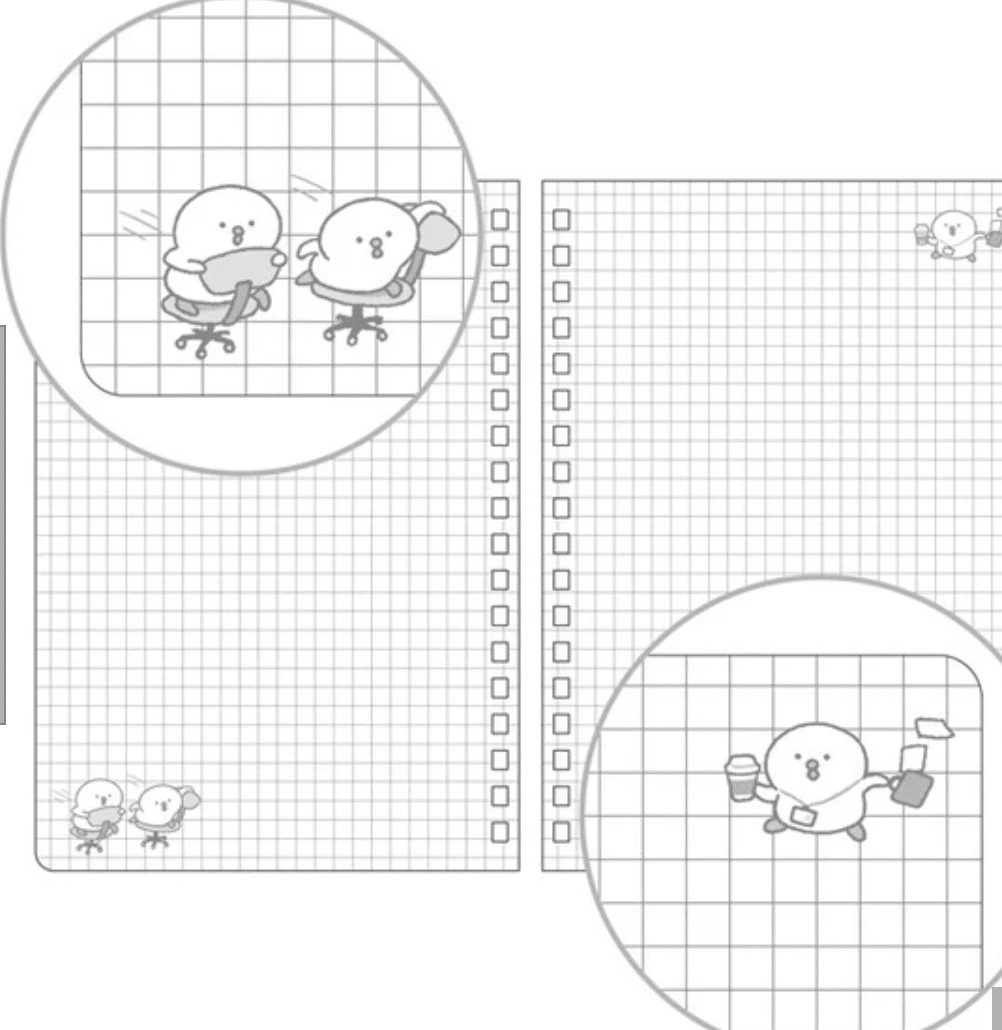 Piyoko Mame A5 Grid Notebook - Paper Mochi