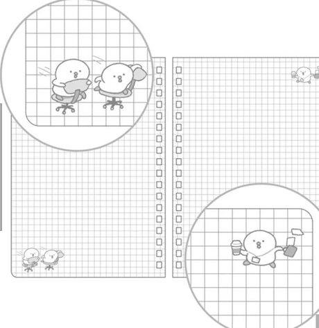 Piyoko Mame A5 Grid Notebook - Paper Mochi