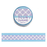 Purple Check Glittery Washi Tape - Paper Mochi