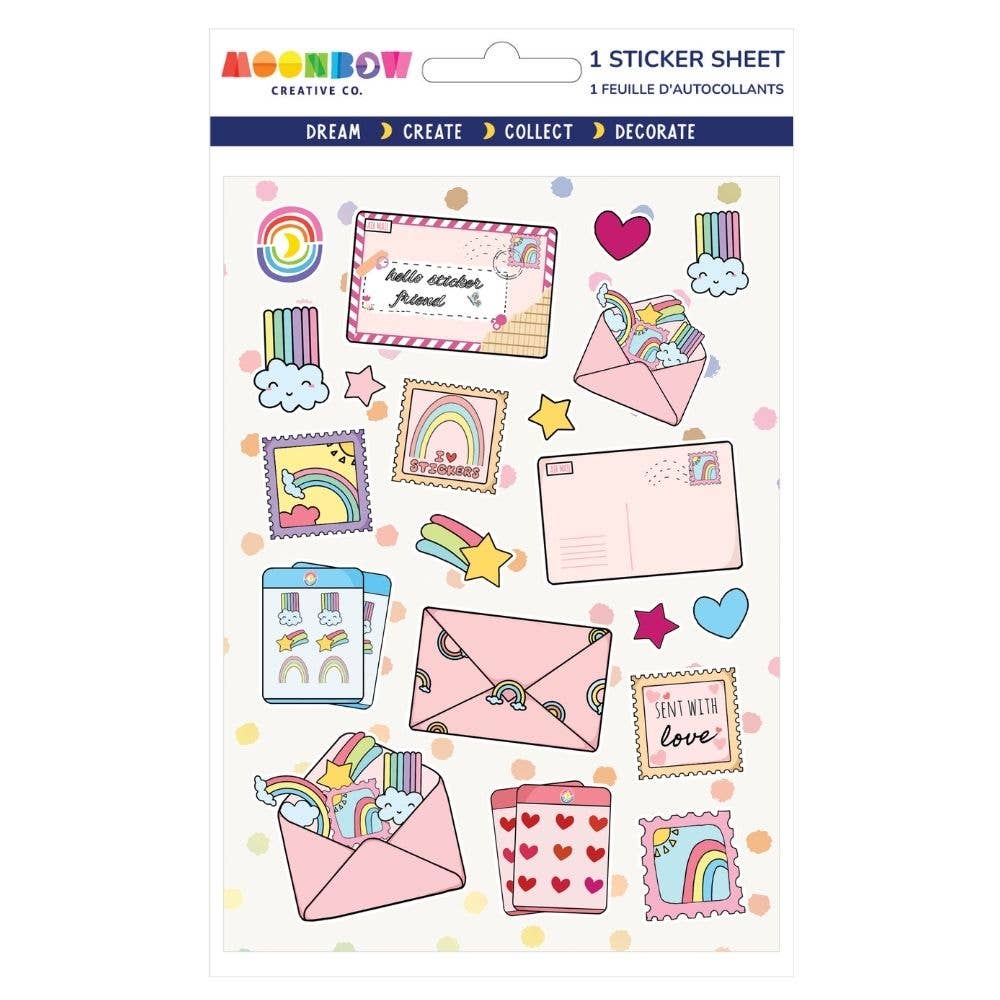 Rainbow Sticker Mail Glossy Sticker Sheet - Paper Mochi