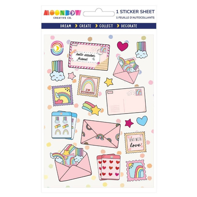 Rainbow Sticker Mail Glossy Sticker Sheet - Paper Mochi
