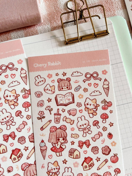 Sketch Doodles Sticker Sheet - Paper Mochi