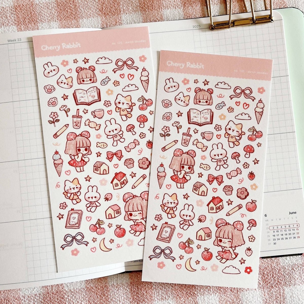 Sketch Doodles Sticker Sheet - Paper Mochi