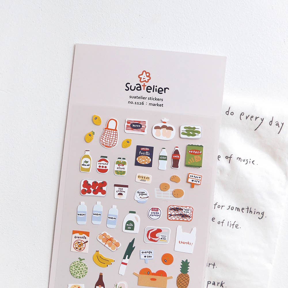 Suatelier At The Market Sticker Sheet - Paper Mochi