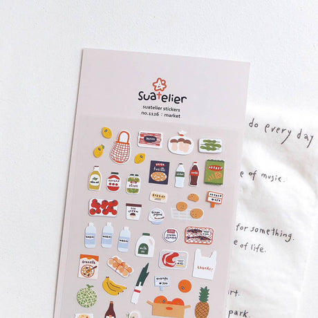 Suatelier At The Market Sticker Sheet - Paper Mochi