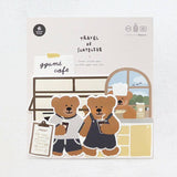 Suatelier Bear Cafe Tour Sticker Pack - Paper Mochi