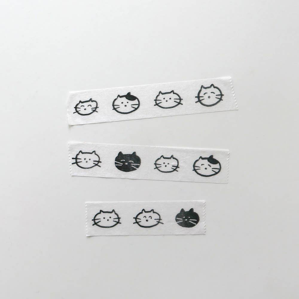 Suatelier Cat Faces Washi Tape - Paper Mochi