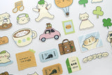 Suatelier Cat's Day Flake Stickers - Paper Mochi