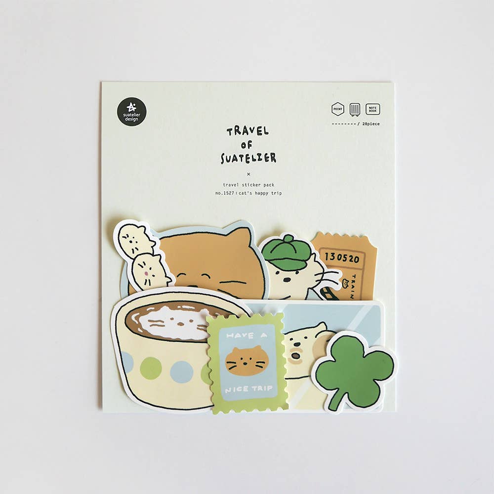 Suatelier Cat's Day Flake Stickers - Paper Mochi