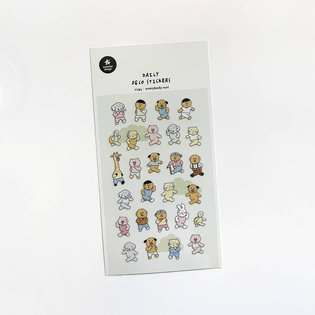 Suatelier Character Run Sticker Sheet - Paper Mochi