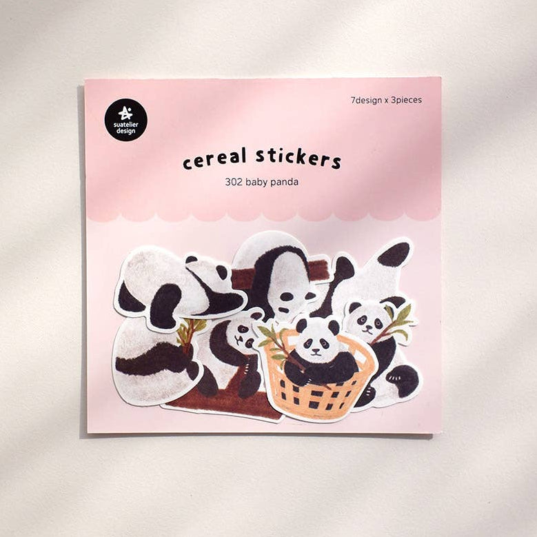 Suatelier Design Baby Panda Flake Stickers - Paper Mochi
