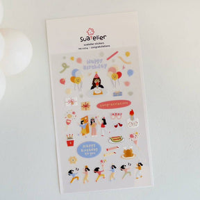 Suatelier Design Birthday Sticker Sheet - Paper Mochi