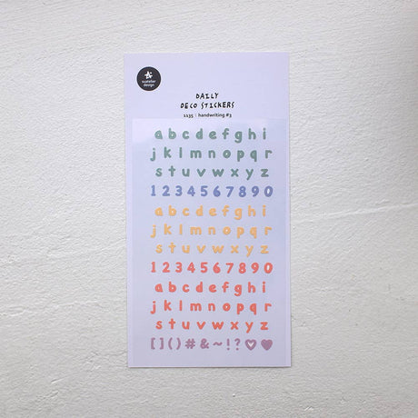 Suatelier Design Bright Letters Sticker Sheet - Paper Mochi