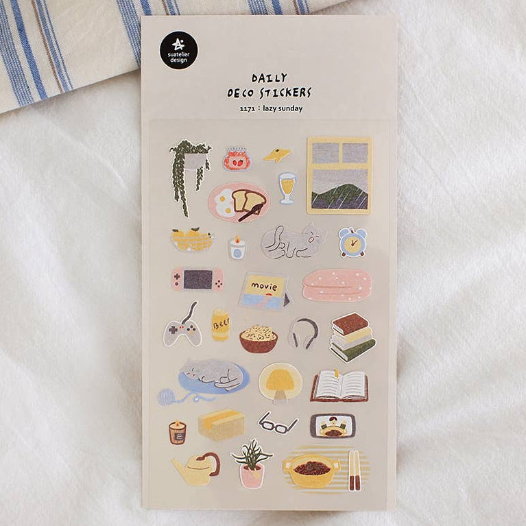 Suatelier Design Lazy Sunday Stickers - Paper Mochi