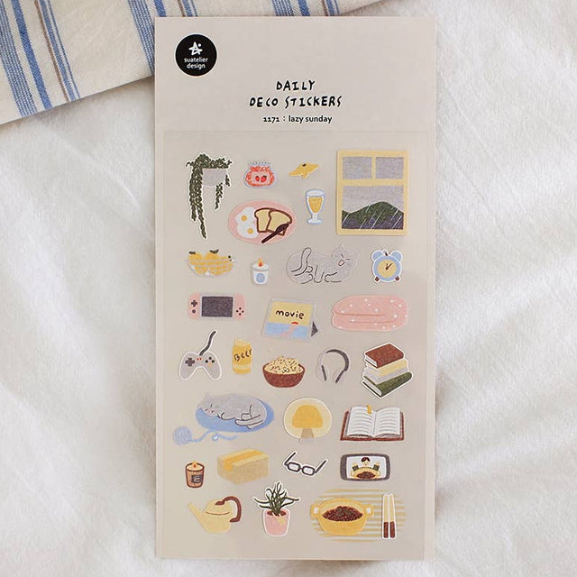 Suatelier Design Lazy Sunday Stickers - Paper Mochi