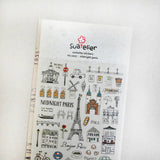 Suatelier Design Midnight Paris Sticker Sheet - Paper Mochi
