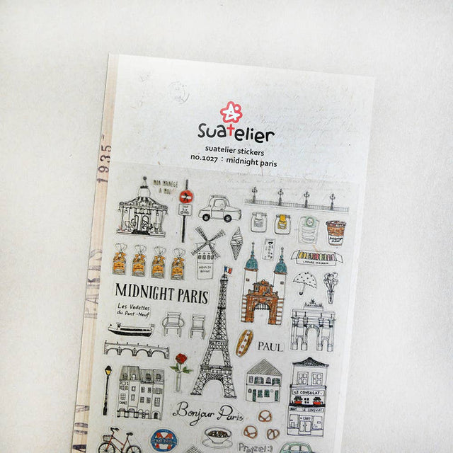 Suatelier Design Midnight Paris Sticker Sheet - Paper Mochi