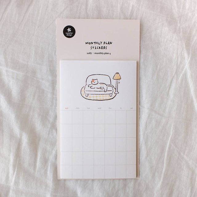 Suatelier Design Monthly Plan Calender Stickers - Paper Mochi