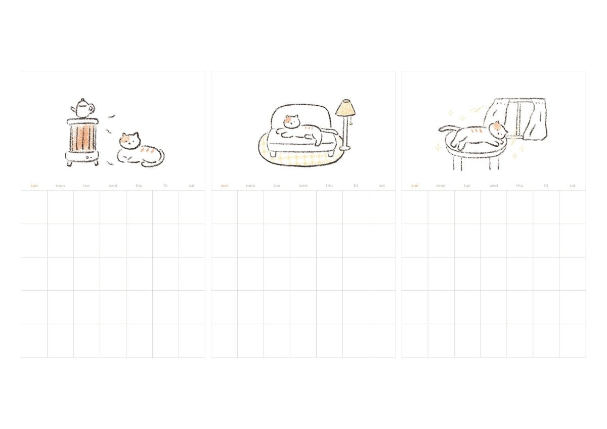 Suatelier Design Monthly Plan Calender Stickers - Paper Mochi