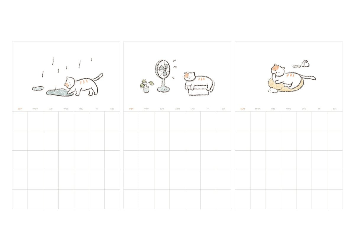 Suatelier Design Monthly Plan Calender Stickers - Paper Mochi