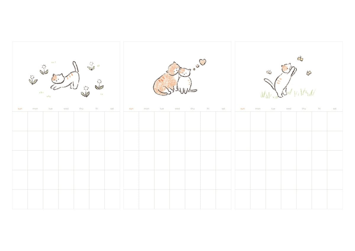 Suatelier Design Monthly Plan Calender Stickers - Paper Mochi
