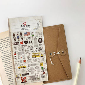 Suatelier Design Newyork Diary Sticker Sheet - Paper Mochi