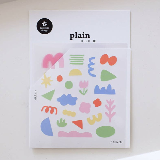 Suatelier Design Plain Shapes Sticker Sheet - Paper Mochi