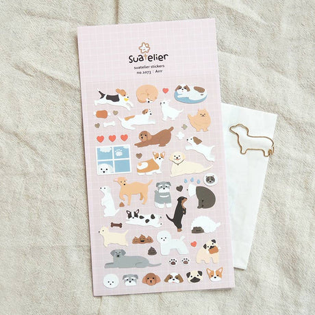 Suatelier Design Puppy Sticker Sheet - Paper Mochi