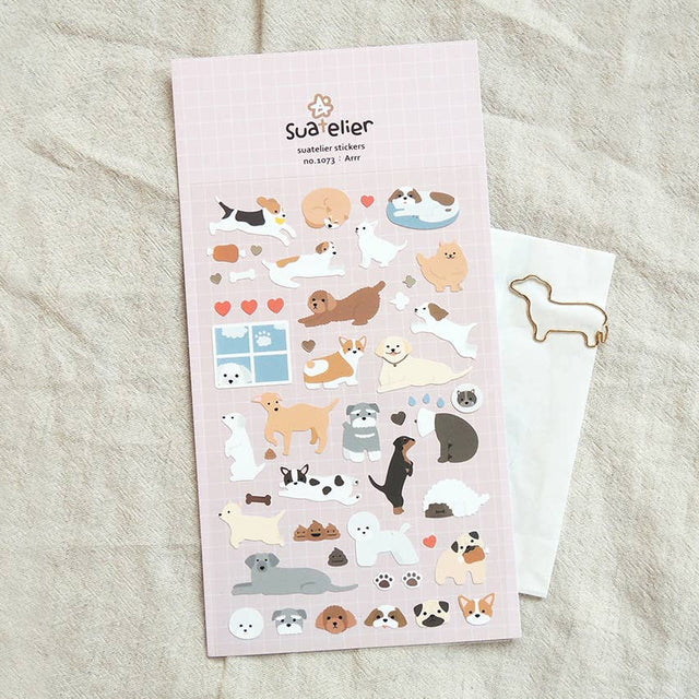 Suatelier Design Puppy Sticker Sheet - Paper Mochi