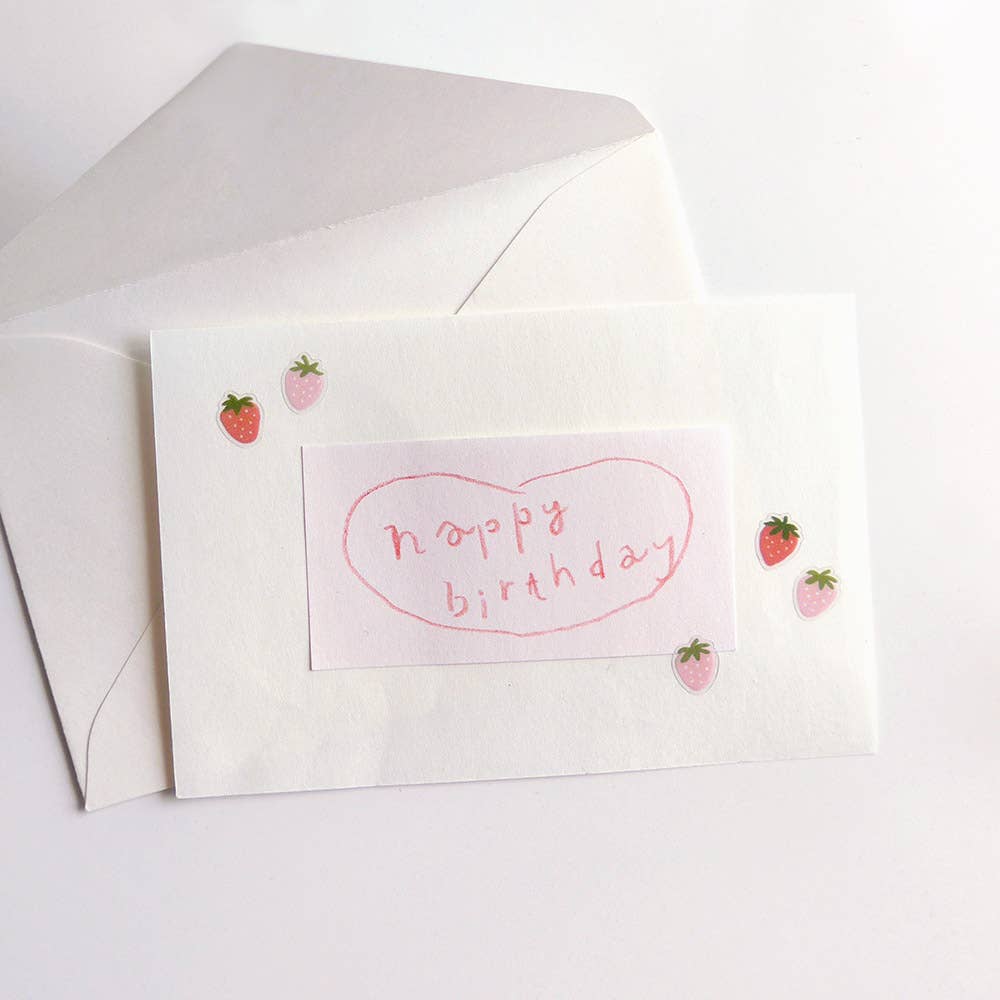 Suatelier Design Strawberry Stickers - Paper Mochi