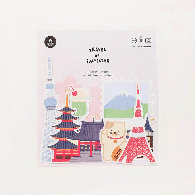 Suatelier Design Tokyo Travel Stickers - Paper Mochi