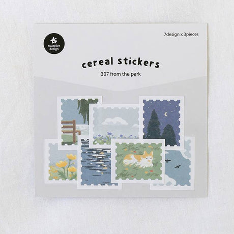 Suatelier Design Travel Stamp Flake Stickers - Paper Mochi