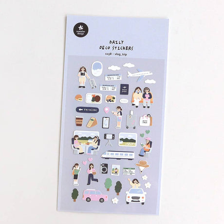 Suatelier Design Vlog Trip Sticker Sheet - Paper Mochi