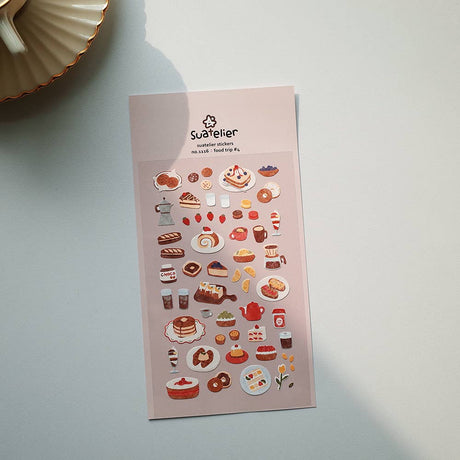 Suatelier Food Dishes Sticker Sheet - Paper Mochi