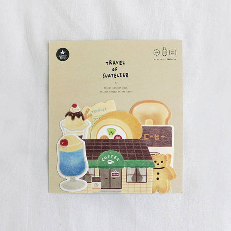 Suatelier Happy Cafe Flake Stickers - Paper Mochi