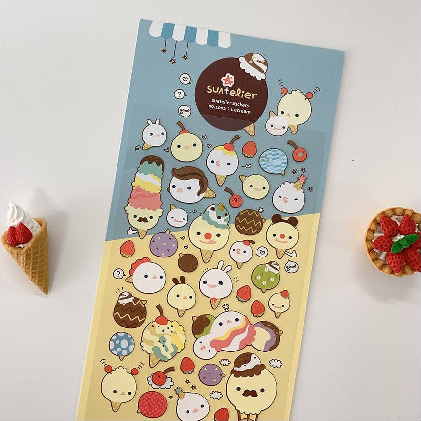 Suatelier Ice Cream Sticker Sheet - Paper Mochi