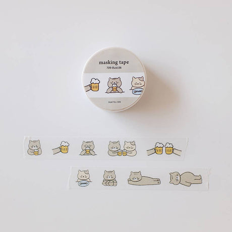 Suatelier Lazy Cats Washi Tape - Paper Mochi