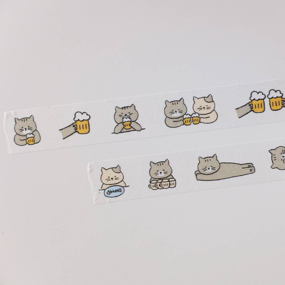Suatelier Lazy Cats Washi Tape - Paper Mochi