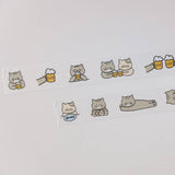 Suatelier Lazy Cats Washi Tape - Paper Mochi
