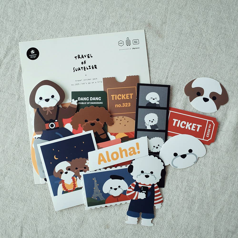 Suatelier Let's Go on a Trip Sticker Pack - Paper Mochi