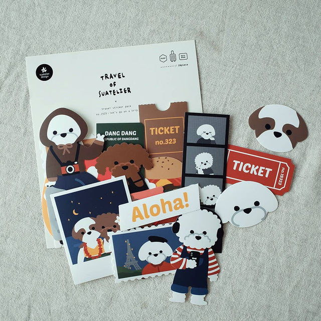Suatelier Let's Go on a Trip Sticker Pack - Paper Mochi
