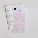 Suatelier Love heart Sticker Sheet - Paper Mochi