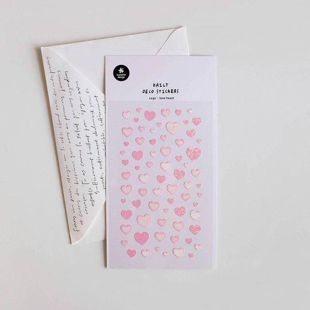 Suatelier Love heart Sticker Sheet - Paper Mochi