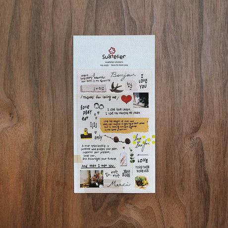 Suatelier Love You Sticker Sheet - Paper Mochi