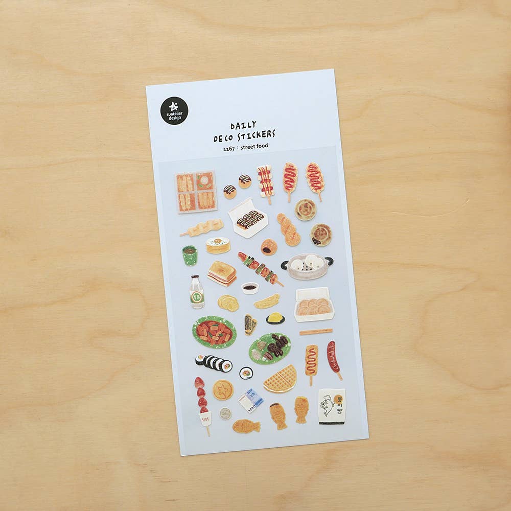 Suatelier Street Food Sticker Sheet - Paper Mochi