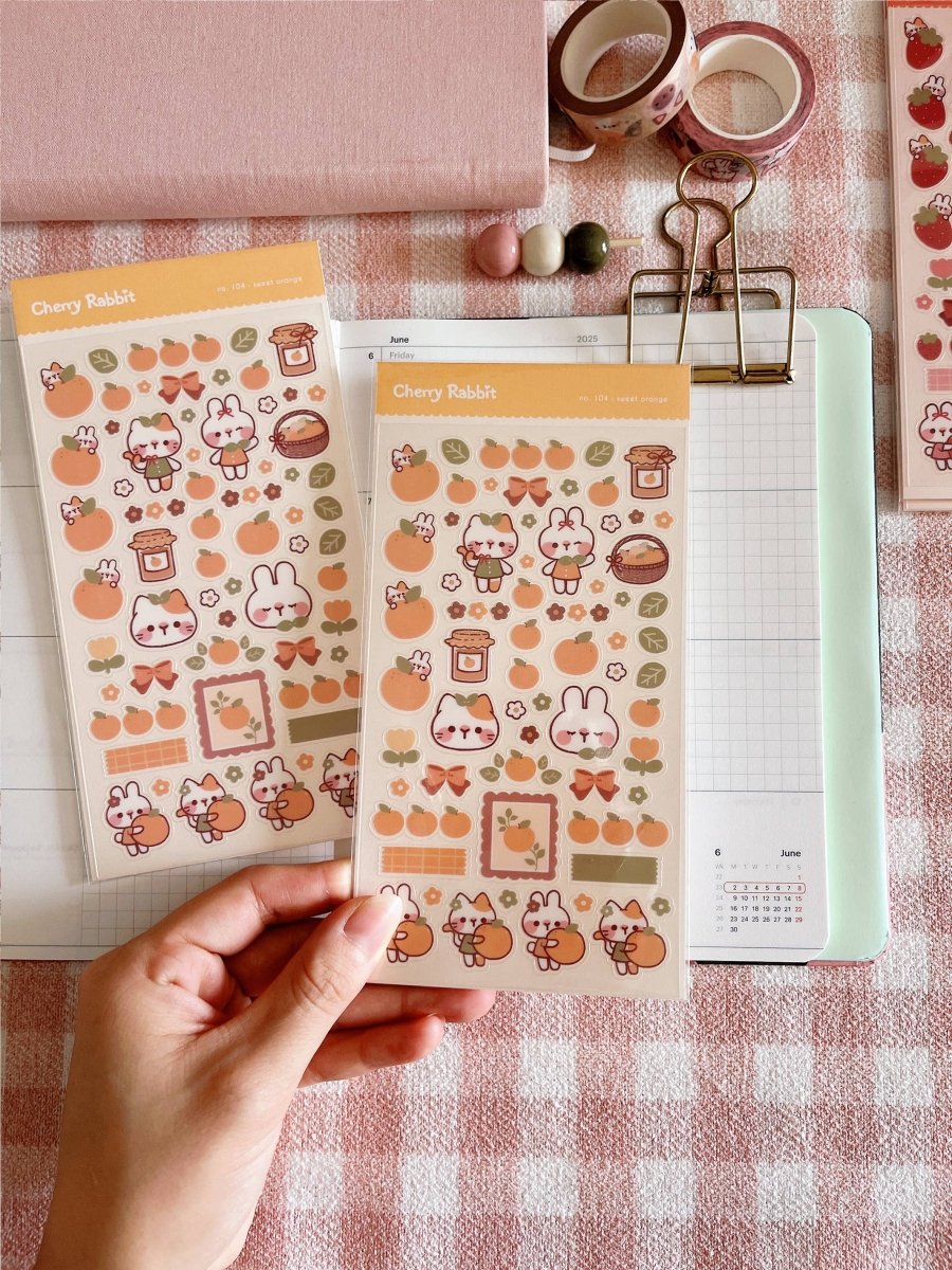 Sweet Orange Sticker Sheet - Paper Mochi