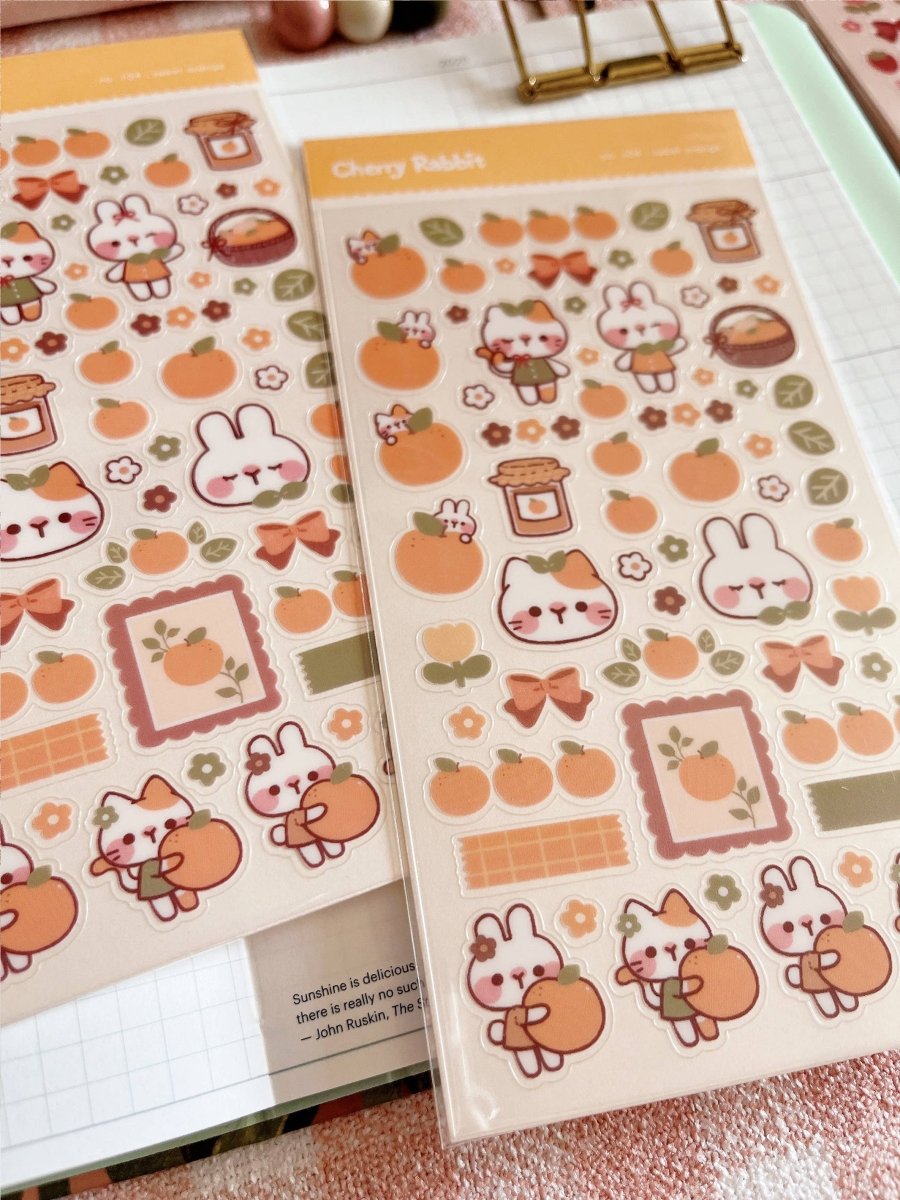 Sweet Orange Sticker Sheet - Paper Mochi