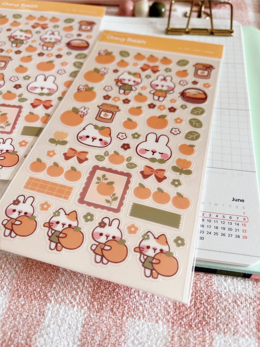 Sweet Orange Sticker Sheet - Paper Mochi