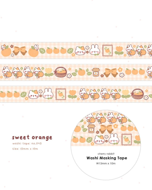 Sweet Orange Washi Tape - Paper Mochi