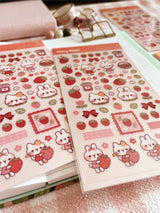 Sweet Strawberry Sticker Sheet - Paper Mochi